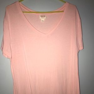 Peach Cozy V Neck
